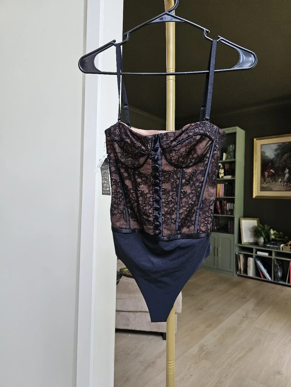 NWT - CAMI NYC x REVOLVE Bianca Silk Floral Lace Bustier Corset Bodysuit